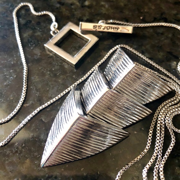 St. John Collection Jewelry - St. John Collection Silver Long Pendant Necklace